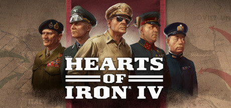 Hearts of Iron IV game poster featuring iconic WWII military leaders